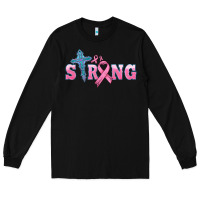 Black strong with cross ribbon Long Sleeve Tee - HRA Design Shop