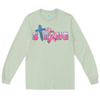 Matcha strong with cross ribbon Long Sleeve Tee - HRA Design Shop