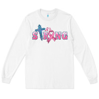 White strong with cross ribbon Long Sleeve Tee - HRA Design Shop