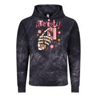 Cloud Black anxiety skeleton hand Vintage Hoodie - MaliasSmallBusiness