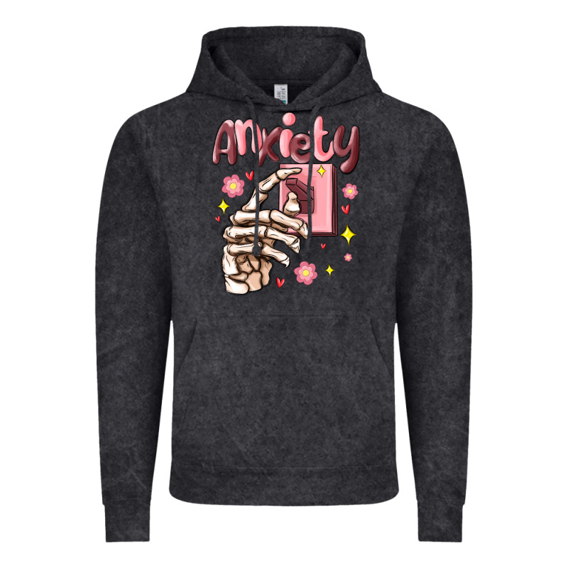 Anxiety Skeleton Hand Vintage Hoodie by MaliasSmallBusiness | Teevron