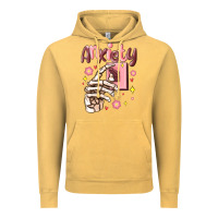 Vintage Mustard anxiety skeleton hand Vintage Hoodie - MaliasSmallBusiness