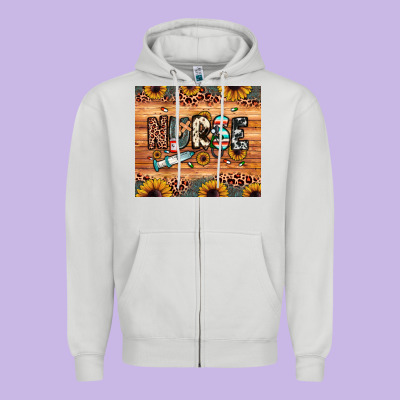 Nurse Zipper Hoodie Designed By Jahusdesignshop