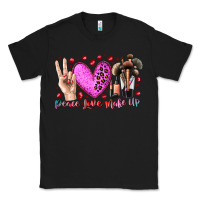 Black peace love makeup Classic Tee - RacoonDesign