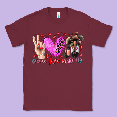 Peace Love Makeup Classic Tee Designed By Racoondesign