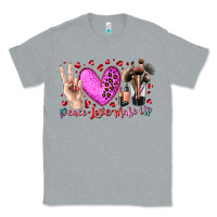 Heather Grey peace love makeup Classic Tee - RacoonDesign