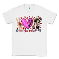 White peace love makeup Classic Tee - RacoonDesign