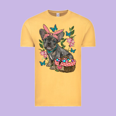 Vintage Tee easter french bulldog