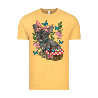 Vintage Mustard easter french bulldog Vintage Tee - RanaPortraitStore