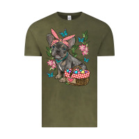 Vintage Olive easter french bulldog Vintage Tee - RanaPortraitStore