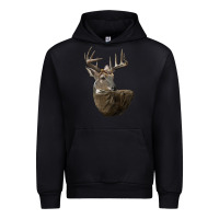 Black white tailed buck deer head Urban Hoodie - LillyAllenDesigns