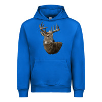Cobalt white tailed buck deer head Urban Hoodie - LillyAllenDesigns