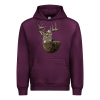Mauve Wine white tailed buck deer head Urban Hoodie - LillyAllenDesigns