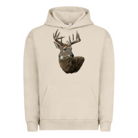 Pigment French Oak white tailed buck deer head Urban Hoodie - LillyAllenDesigns