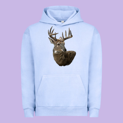 White Tailed Buck Deer Head Urban Hoodie Designed By Lillyallendesigns