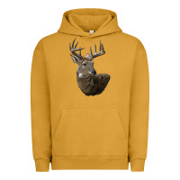Pigment Peanut Butter white tailed buck deer head Urban Hoodie - LillyAllenDesigns