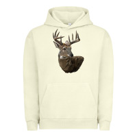 Pigment Pistachio white tailed buck deer head Urban Hoodie - LillyAllenDesigns
