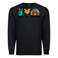Black peace love thankful turkey Premium Sweatshirt - Jasminsmagicworld