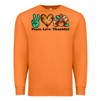 Carrot peace love thankful turkey Premium Sweatshirt - Jasminsmagicworld