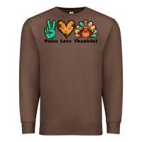 Chestnut peace love thankful turkey Premium Sweatshirt - Jasminsmagicworld