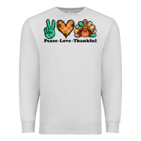 Dove Grey peace love thankful turkey Premium Sweatshirt - Jasminsmagicworld