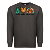 Smoke peace love thankful turkey Premium Sweatshirt - Jasminsmagicworld