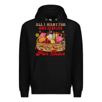 Black all i want for christmas is pan dulce Premium Hoodie - MaliasSmallBusiness