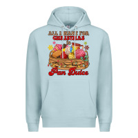 Blue Mist all i want for christmas is pan dulce Premium Hoodie - MaliasSmallBusiness