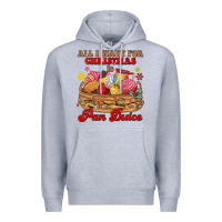 Heather Grey all i want for christmas is pan dulce Premium Hoodie - MaliasSmallBusiness