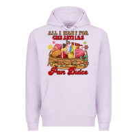 Lilac all i want for christmas is pan dulce Premium Hoodie - MaliasSmallBusiness