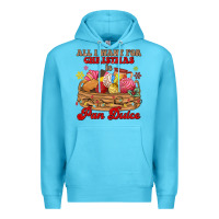 Ocean Blue all i want for christmas is pan dulce Premium Hoodie - MaliasSmallBusiness