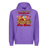 Purple all i want for christmas is pan dulce Premium Hoodie - MaliasSmallBusiness