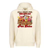 Sandshell all i want for christmas is pan dulce Premium Hoodie - MaliasSmallBusiness