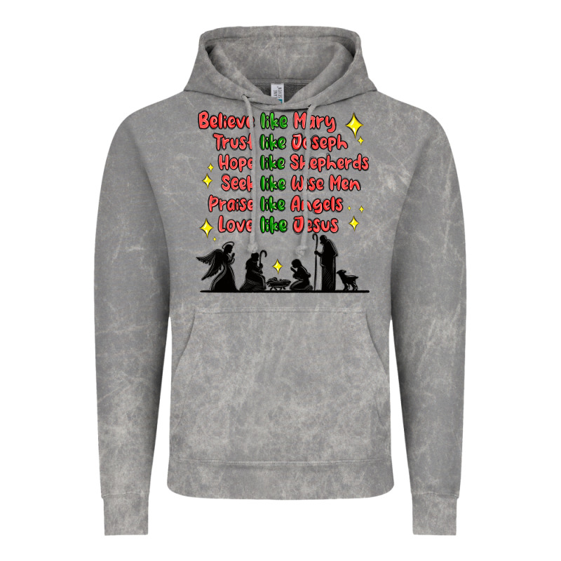 Jesus And Family Belive Like Mary Vintage Hoodie by MaliasSmallBusiness | Teevron