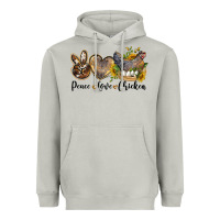 Moon Dust Western Peace Love Chickens Heavyweight Hoodie - LillyAllenDesigns