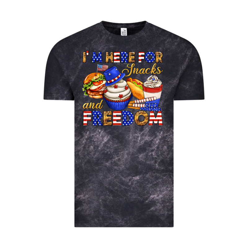I M Here For Snacks And Freedom Vintage Tee by texasbilliewilder | Teevron