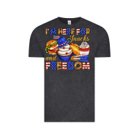 Vintage Black i m here for snacks and freedom Vintage Tee - texasbilliewilder