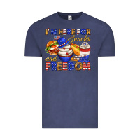 Vintage Denim i m here for snacks and freedom Vintage Tee - texasbilliewilder