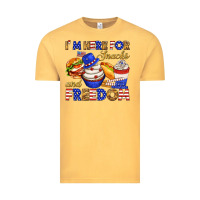 Vintage Mustard i m here for snacks and freedom Vintage Tee - texasbilliewilder