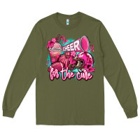 Army Green cheer for the cure Long Sleeve Tee - AdoDesignShop