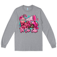 Heather Grey cheer for the cure Long Sleeve Tee - AdoDesignShop