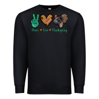 Black peace love thanksgiving Premium Sweatshirt - Jasminsmagicworld