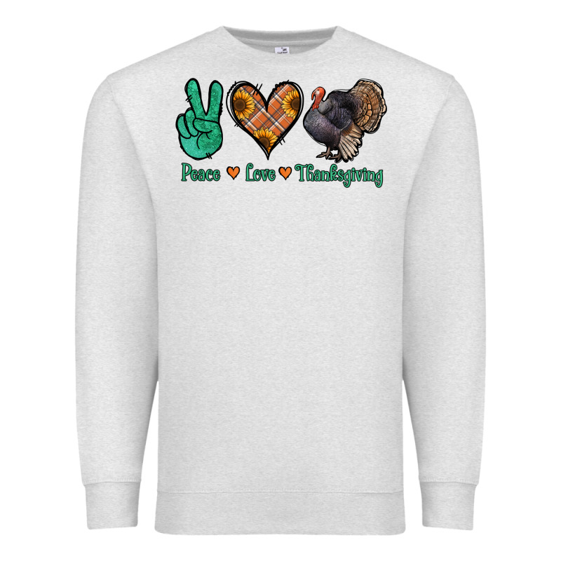 Peace Love Thanksgiving Premium Sweatshirt by Jasminsmagicworld | Teevron