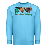 Ocean Blue peace love thanksgiving Premium Sweatshirt - Jasminsmagicworld