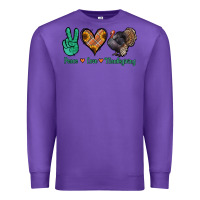 Purple peace love thanksgiving Premium Sweatshirt - Jasminsmagicworld