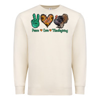 Sandshell peace love thanksgiving Premium Sweatshirt - Jasminsmagicworld