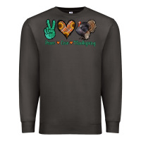 Smoke peace love thanksgiving Premium Sweatshirt - Jasminsmagicworld
