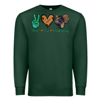 Sports Green peace love thanksgiving Premium Sweatshirt - Jasminsmagicworld