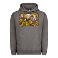 Pigment Tornado simmental bull and heifer with sunflowers Urban Hoodie - LillyAllenDesigns