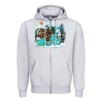 Heather Grey winter hearts with snowmans Zipper Hoodie - AdoDesignShop